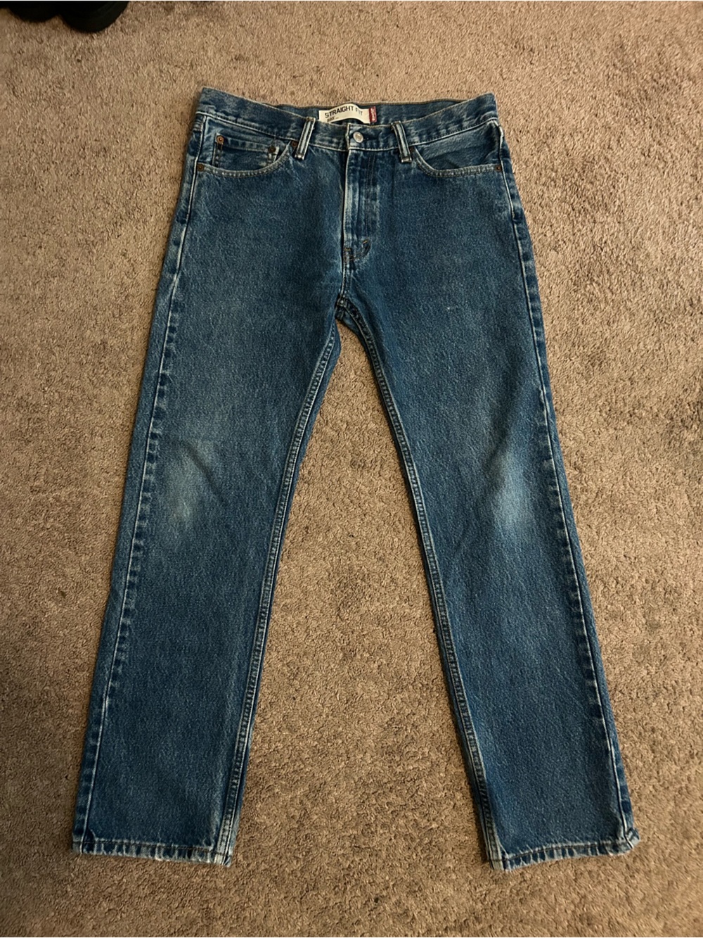 Levi's Men’s Straight-Leg Jeans in Dark Blue Wash